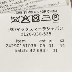 Pre Owned S'Max Mara Camel Brown Wool Double Breasted Trench Coat L