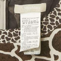 Pre Owned S'Max Mara Grey Printed Cotton Short Dress M