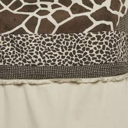 Pre Owned S'Max Mara Grey Printed Cotton Short Dress M