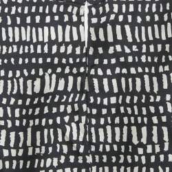 Pre Owned S'Max Mara Monochrome Printed Silk Top S