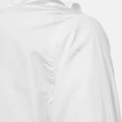 Pre Owned S'Max Mara White Cotton Ruffled Button Front Shirt S