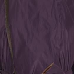 Pre Owned S'Max Mara Purple Nylon Belted Trench Coat M