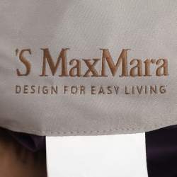 Pre Owned S'Max Mara Purple Nylon Belted Trench Coat M