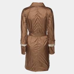 Pre Owned S'Max Mara Purple Nylon Belted Trench Coat M