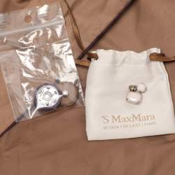 Pre Owned S'Max Mara Purple Nylon Belted Trench Coat M