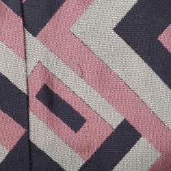 Pre Owned S'Max Mara Multicolor Jacquard Mid Length Coat M