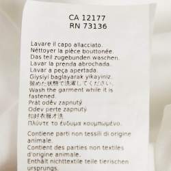 مملوكة مسبقًا قميص قطني بأطراف مزينة بخيوط لوركس أبيض أس ماكس مارا مقاس صغير (سمول)