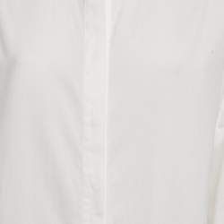 مملوكة مسبقًا قميص قطني بأطراف مزينة بخيوط لوركس أبيض أس ماكس مارا مقاس صغير (سمول)