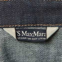 Pre Owned S'Max Mara Dark Blue Denim Oversized Jacket L