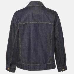 Pre Owned S'Max Mara Dark Blue Denim Oversized Jacket L