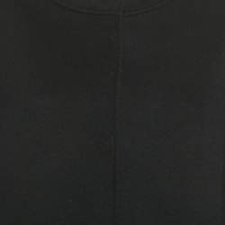 Pre Owned S'Max Mara Black Felt Mid-Length Coat L