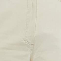 Pre Owned S'Max Mara Cream Denim Straight Fit Trousers M/Waist 28"