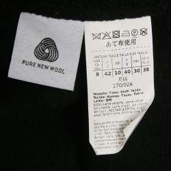 Pre Owned S'Max Mara Black Felt Hooded Open Front Cardigan M
