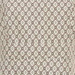 Pre Owned S'Max Mara Cream Printed Cotton Sleeveless Shift Dress L