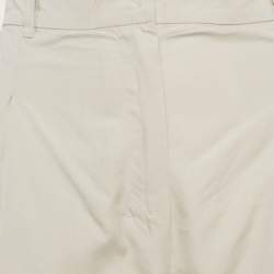 مملوكة مسبقًا بنطلون إس ماكس مارا رمادي قطن واسع الساق مقاس وسط - ميديام