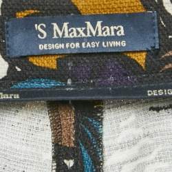 مملوكة مسبقًا S'Max Mara Multicolour Cotton Blend Wide Leg Trousers M/Waist 32"