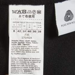 Pre Owned S'Max Mara Black Wool Felt Belted Coat M