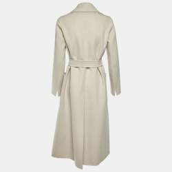 مملوكة مسبقًا S'Max Mara Ecru Wool Belted Long Coat M