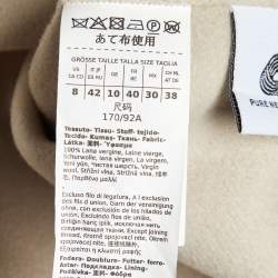 مملوكة مسبقًا S'Max Mara Ecru Wool Belted Long Coat M