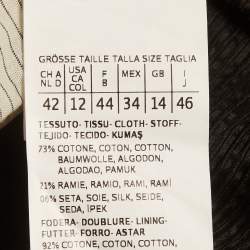 Pre Owned S'Max Mara Black Textured Cotton Coat L