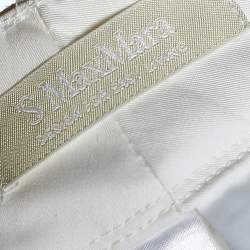 Pre Owned S'Max Mara White Cotton Wide Leg Trousers M