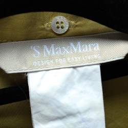 S'Max Mara Yellow Silk Button Down Midi Dress M