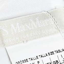 Pre Owned 'S Max Mara White Linen & Cotton Sleeveless Shift Dress S