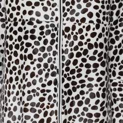 S'Max Mara Brown Animal Printed Fur Button Front Coat M
