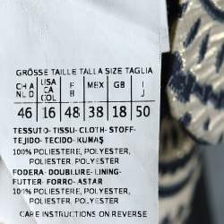 Pre Owned S'Max Mara Gold & Black Brocade Button Front Coat XL