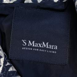 Pre Owned S'Max Mara Gold & Black Brocade Button Front Coat XL