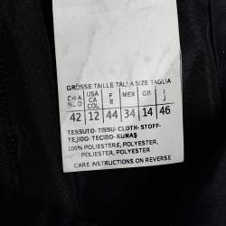 S'Max Mara Black Synthetic Zip Detail Skirt L