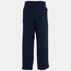 S' Max Mara Dark Blue Regular Fit Trousers M