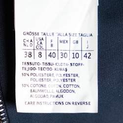 Pre Owned S'Max Mara Dark Blue Cotton Blend Midi Dress M