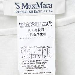 Pre Owned S'Max Mara White Linen Fringed Short Dress L