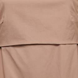 S'Max Mara Dusty Pink Cotton Blend Waist Tie Detailed Midi Dress S