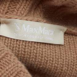S'Max Mara Camel Brown Wool High Neck Sweater L