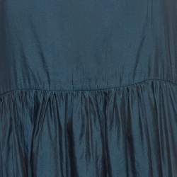 Pre Owned S'Max Mara Blue Organza Fatoso Midi Dress M