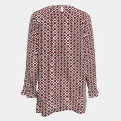 S'Max Mara Multicolor Printed Silk Top L