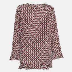 S'Max Mara Multicolor Printed Silk Top L