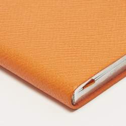 مملوكة مسبقًا Smythson Clerkenwell Clique Notebook Orange Leather