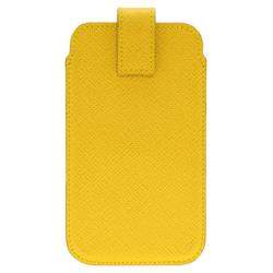 Smythson Yellow Leather Phone Case