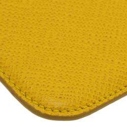 Smythson Yellow Leather Phone Case