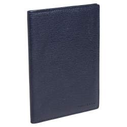Smythson Blue Leather Ludlow Passport Cover