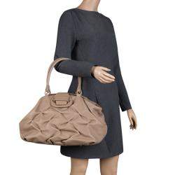 Symthson Beige Leather Nancy Top Handle Bag