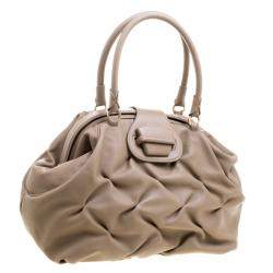 Symthson Beige Leather Nancy Top Handle Bag