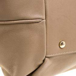 Symthson Beige Leather Nancy Top Handle Bag