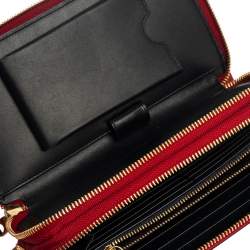 Smythson Red Leather Double Zip Panama Wallet Smythson | TLC