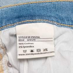 Sneak Peek Blue Denim Distressed Skinny Jeans M