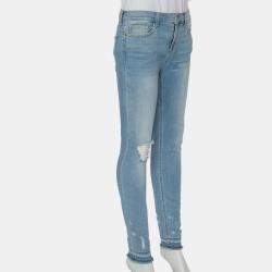 Sneak Peek Blue Denim Distressed Skinny Jeans M