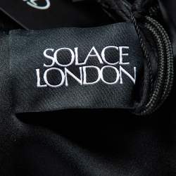 Solace London Black Crepe The Anelli Strapless Jumpsuit XS
